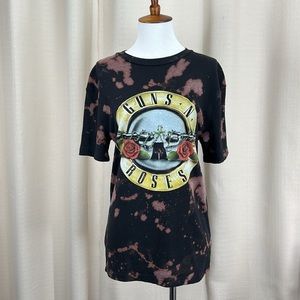 Bleach dyed custom Guns N’ Roses t-shirt